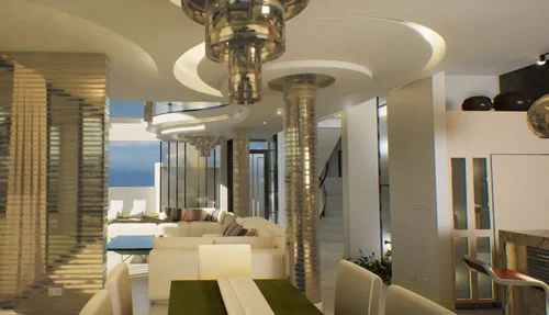 Diseño de de sala en Casa de playa